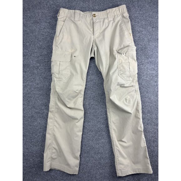 Under Armour Storm Cargo Pants Women 10 Outdoor Hiking Loose Fit Utility Pockets - Picture 1 of 10